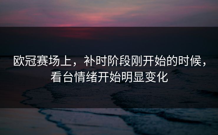欧冠赛场上，补时阶段刚开始的时候，看台情绪开始明显变化